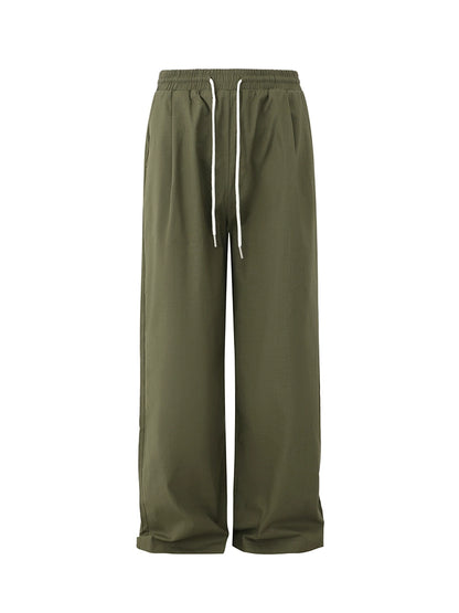 Draped Simple Straight Wide Leg Pants WN20257