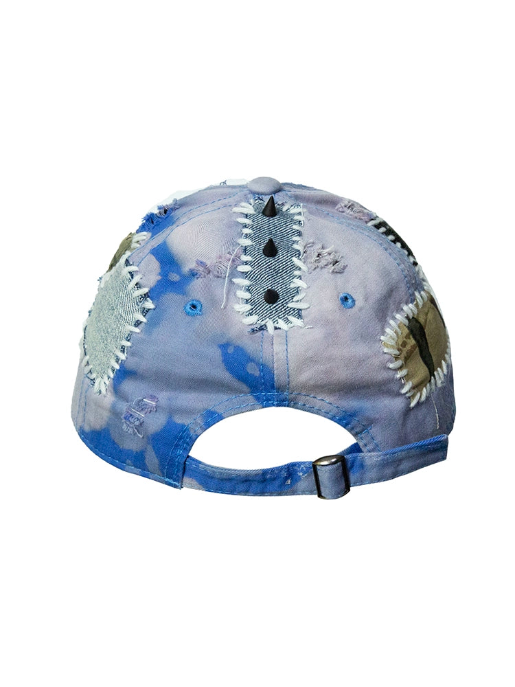 Patch Tie-Dye Embroidery Rivet Curved-Brim Cap WN21124