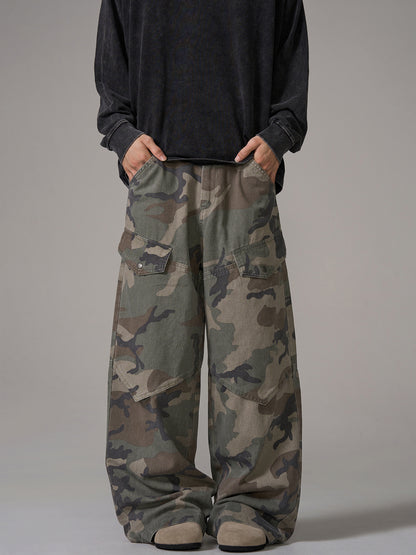 Camouflage Wide-Leg Pants WN10637