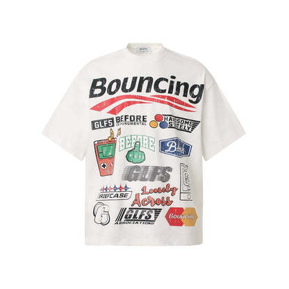 Letter Print Graphic Short Sleeve T-Shirt WN26009