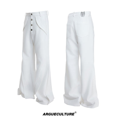 Deconstructed High-Waist Flare Trousers WN23319