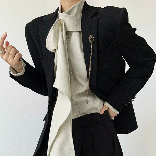 Notched Lapel Tailored Jacket WN19646