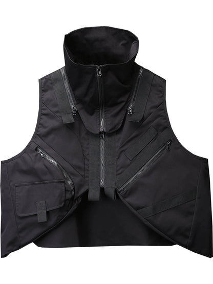 High-Neck Multi Pocket Mix Patch Tactical Vest WN22372