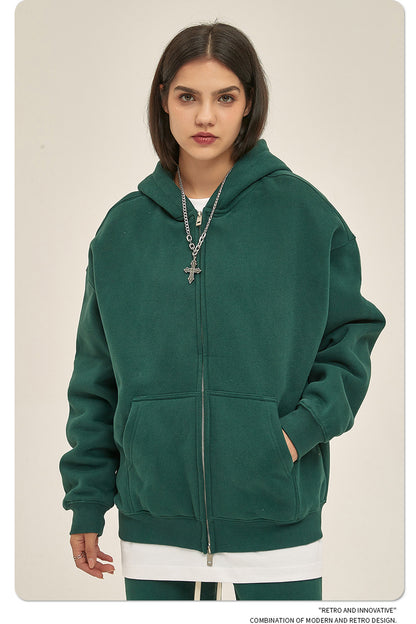 Oversize Heavyweight Zipper Hoodie & Heavyweight Sweatpants Setup WN6640