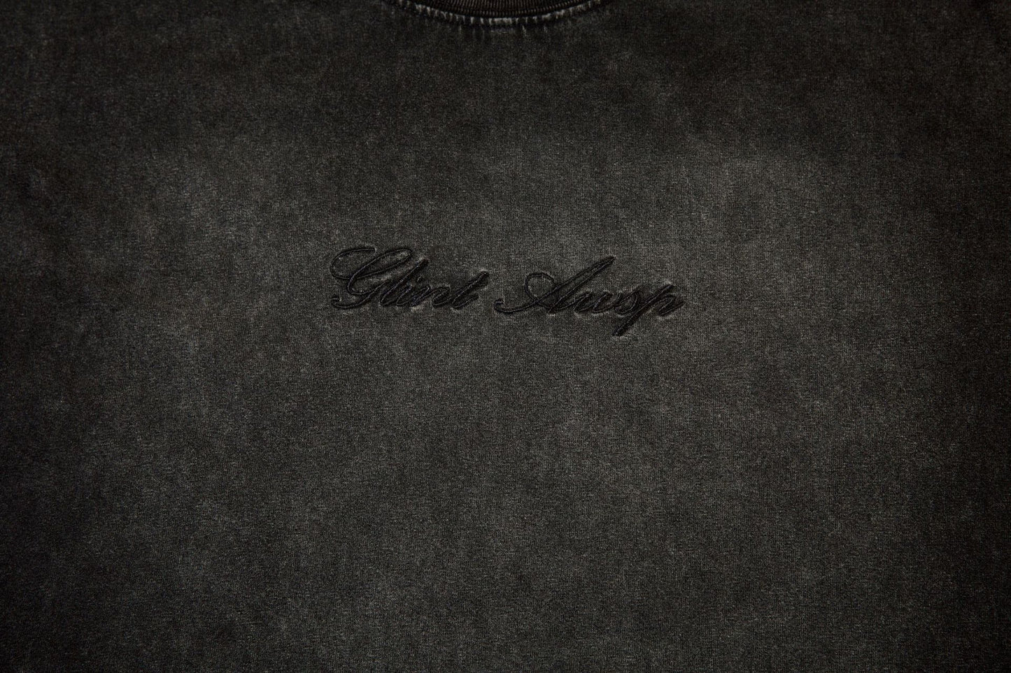 Embroidery Heavy Washed Oversize Short Sleeve T-Shirt WN16126