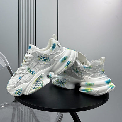Graffiti Print Air Sole Chunky Sole Sneakers WN24620