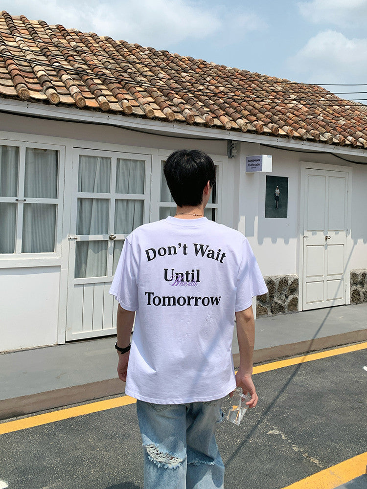 Back Print Oversize Short Sleeve T-Shirt WN24911