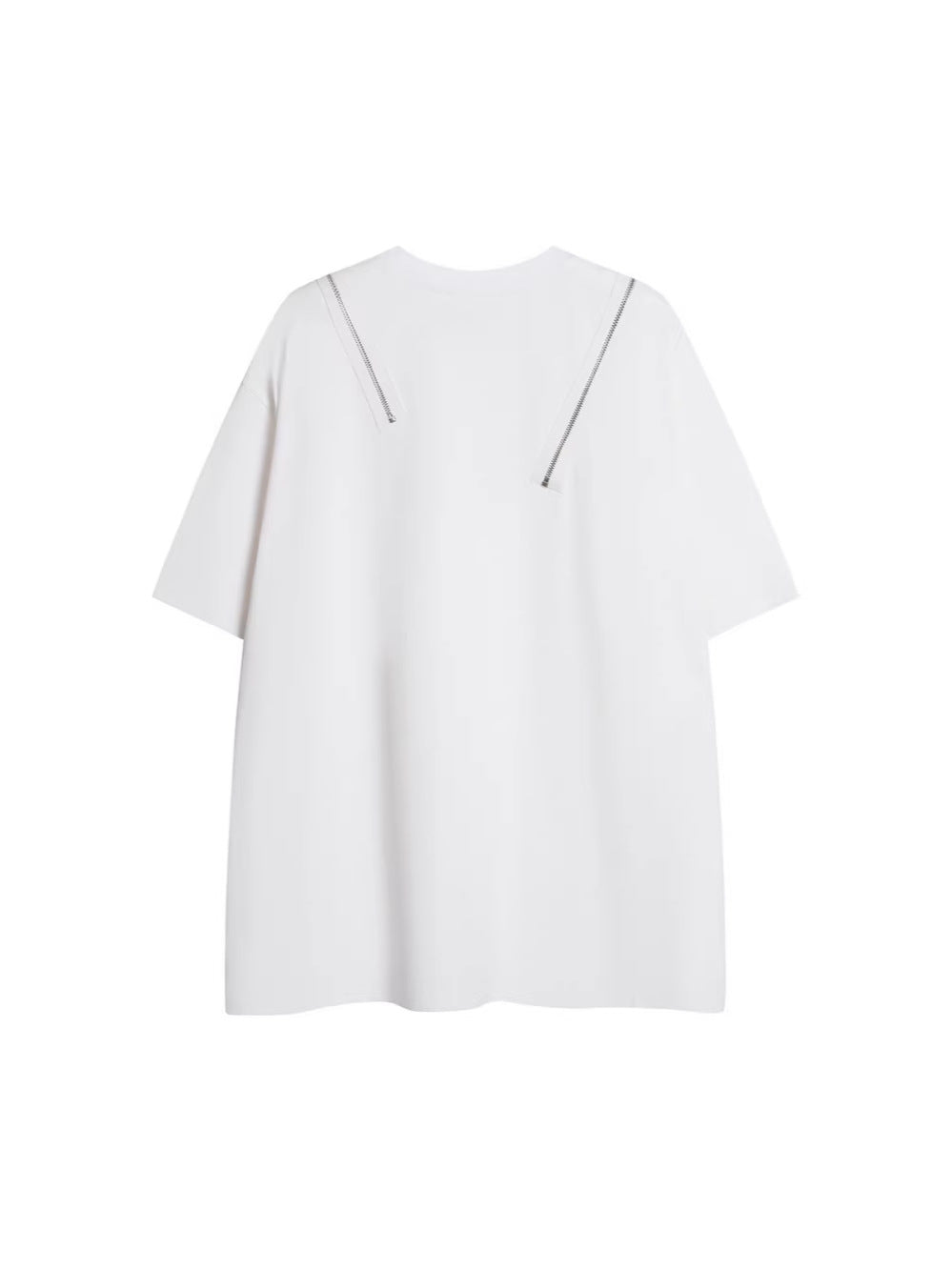 Heavyweight Zipper Metal Logo Oversize Short Sleeve T-Shirt WN27890