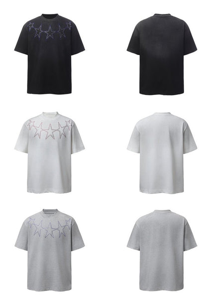 Star Rhinestone Short Sleeve T-Shirt WN26753