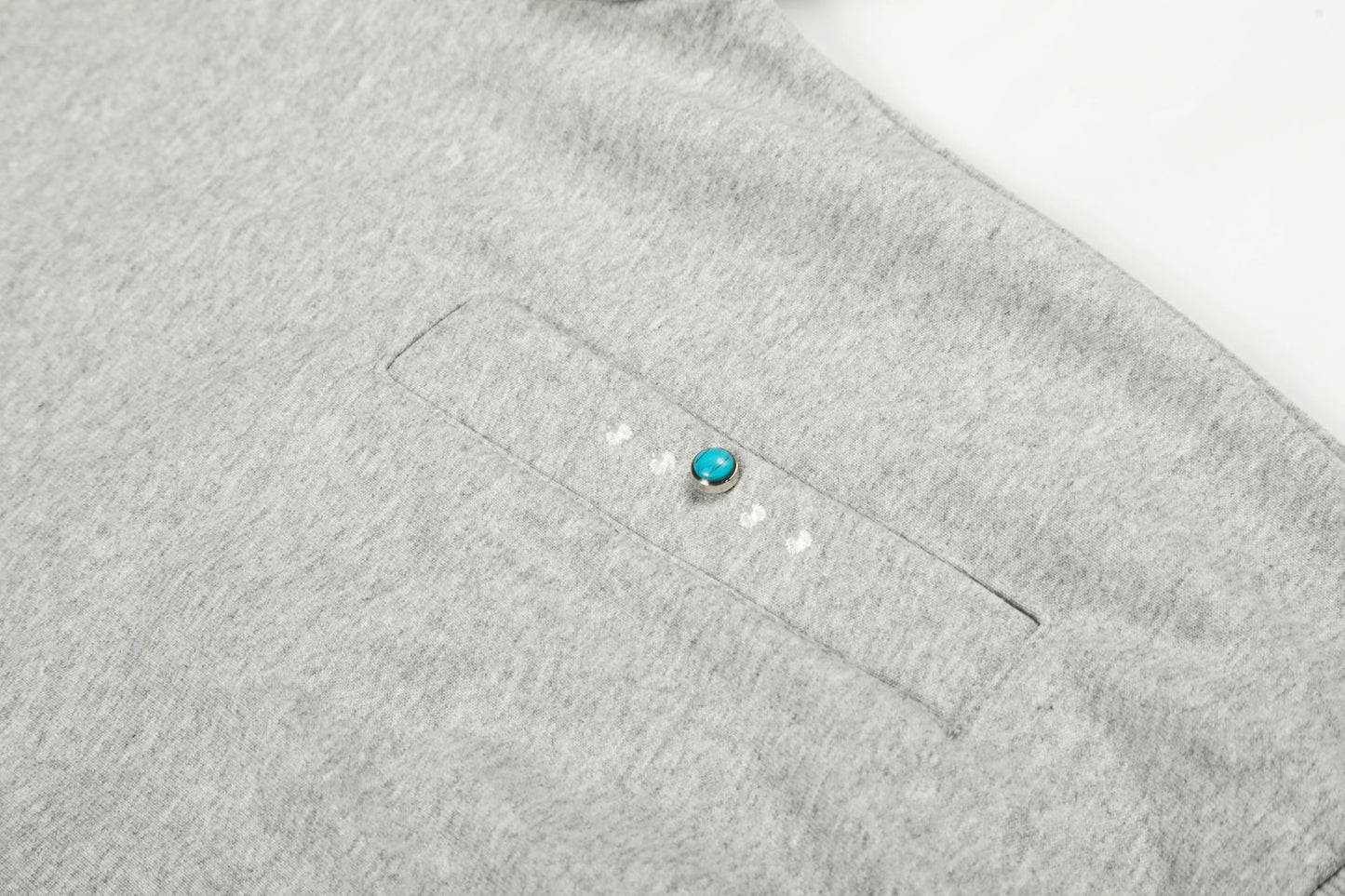 Turquoise Stone Zipper Hoodie WN25932