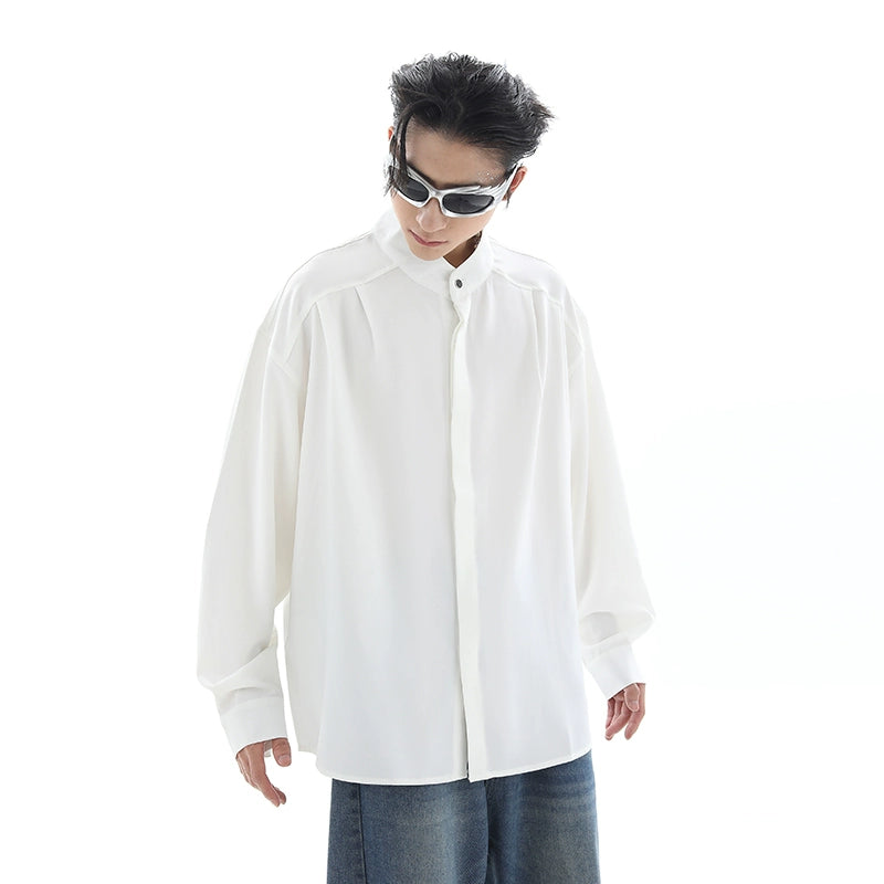 Standing-Neck Long Sleeve Shirt WN10318