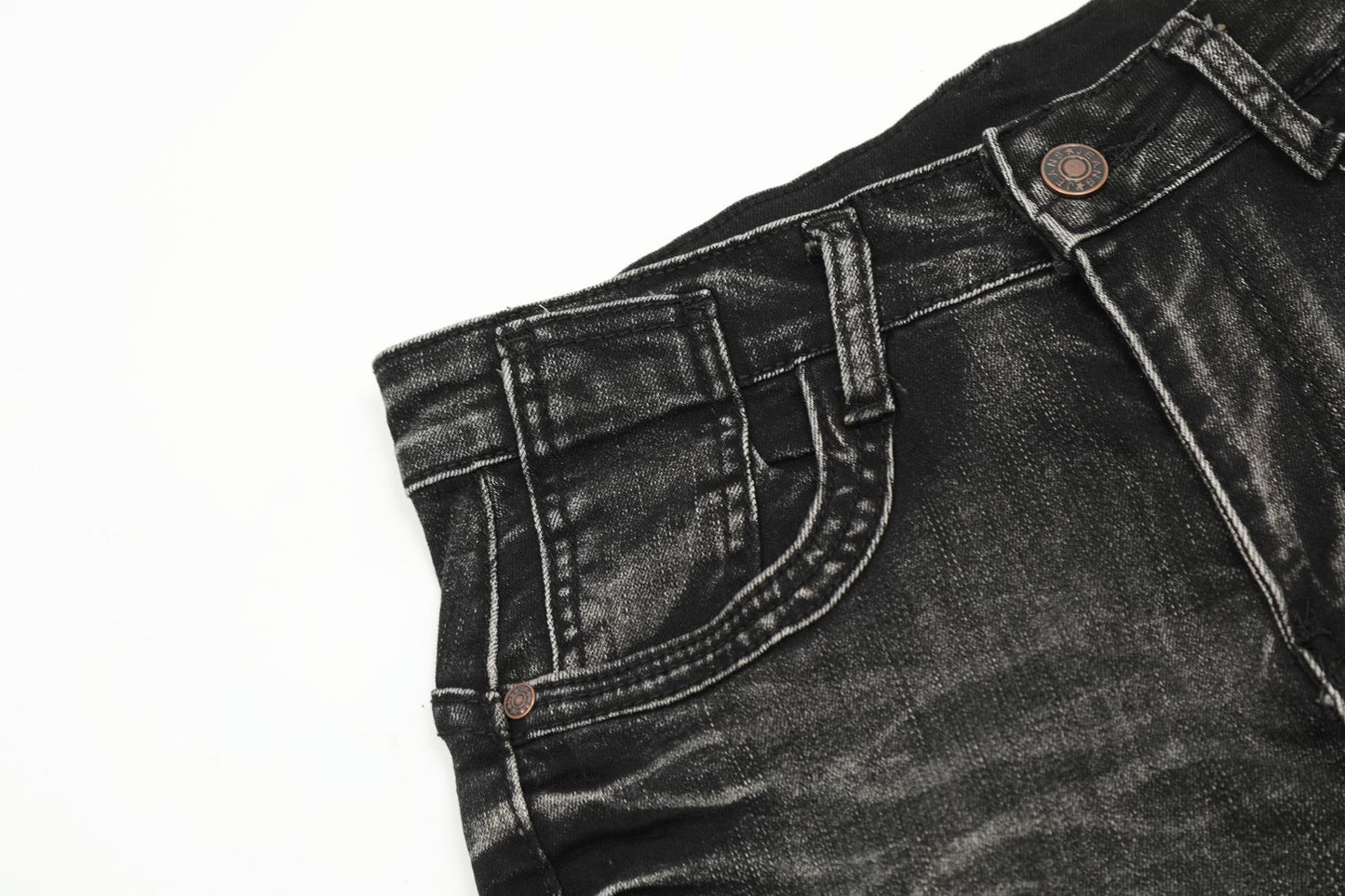 Washed Flare Denim Jeans WN14556