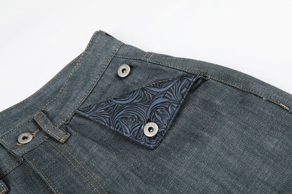 Raw Wide Leg Denim Jeans WN25982