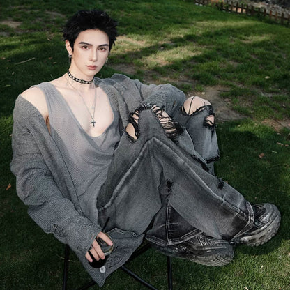 WN25077 Yang Yifan trendy brand necklace versatile personality men's necklace pendant hip-hop street fashion design pendant accessories WN25077