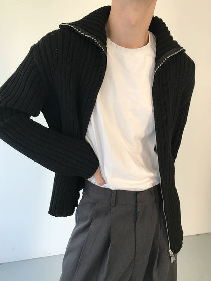 Zipper High-Neck Knit Cardigan WN21662