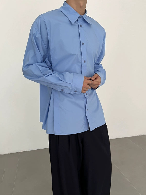 Adjustable Waist High Slit Long Sleeve Shirt WN21600