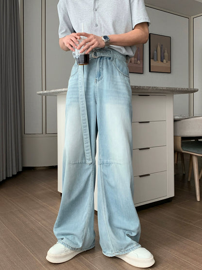 Cooling Straight Wide Leg Denim Jeans WN20461