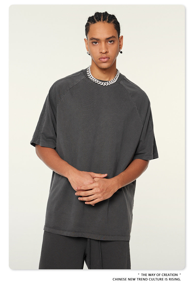 Oversize Washed Short-sleeve T-shirt WN6458