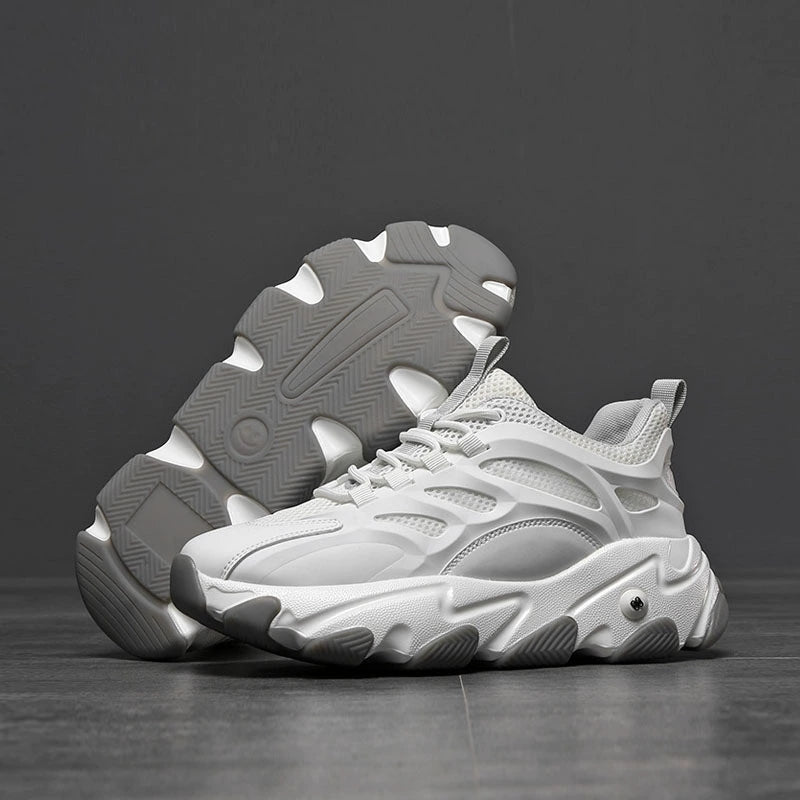 Thick Sole Mesh Lace-Up Sneakers WN22374