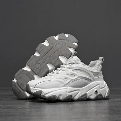 Thick Sole Mesh Lace-Up Sneakers WN22374