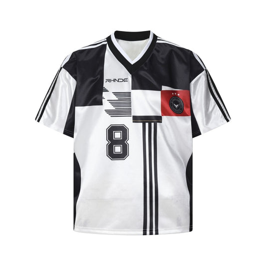 Number Graphic Contrast Stripe Short Sleeve T-Shirt WN27990