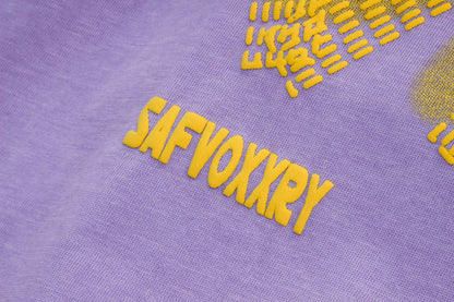 Foam Letter Print Short Sleeve T-Shirt WN25791