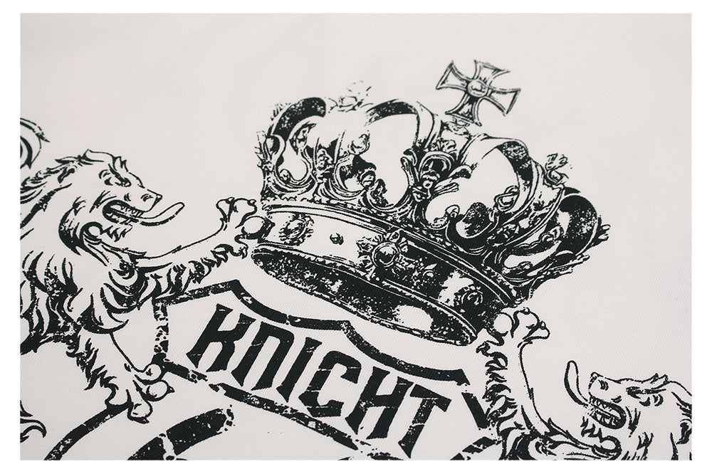 Fake Layered Crown Art Print Long Sleeve T-Shirt WN26513