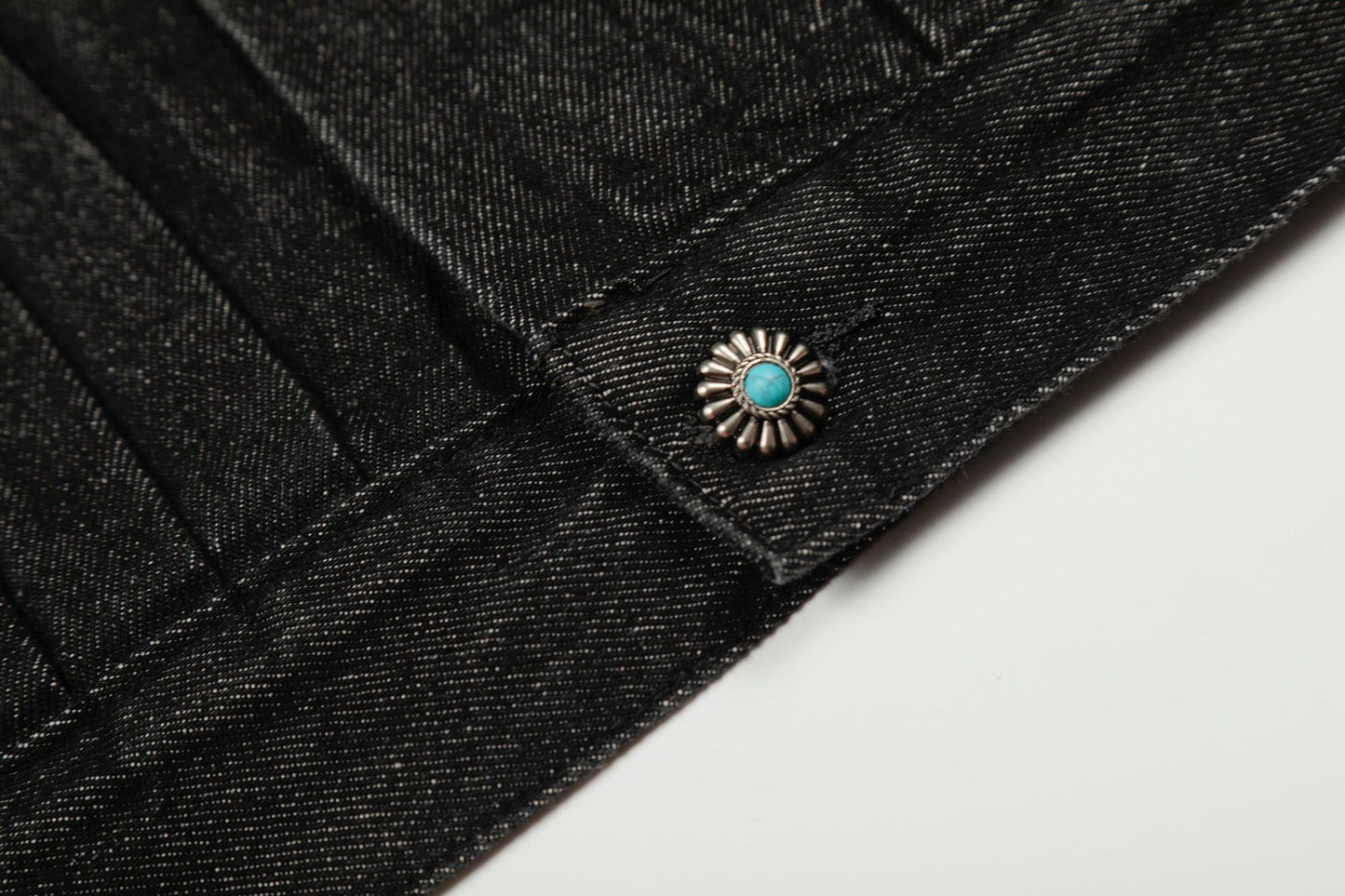 Raw Denim Pleats Metal Buckle Jacket WN26042
