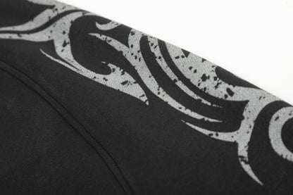 Tribal Print Drawstring Wide Leg Sweatpants WN25390