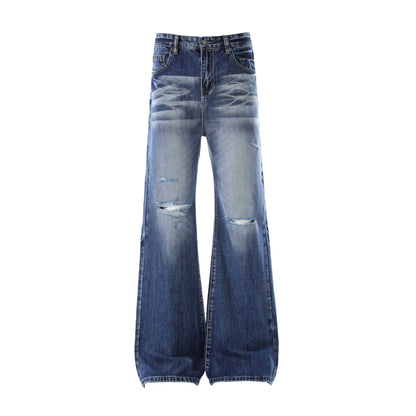 Washed Damage Flare Denim Jeans WN26095