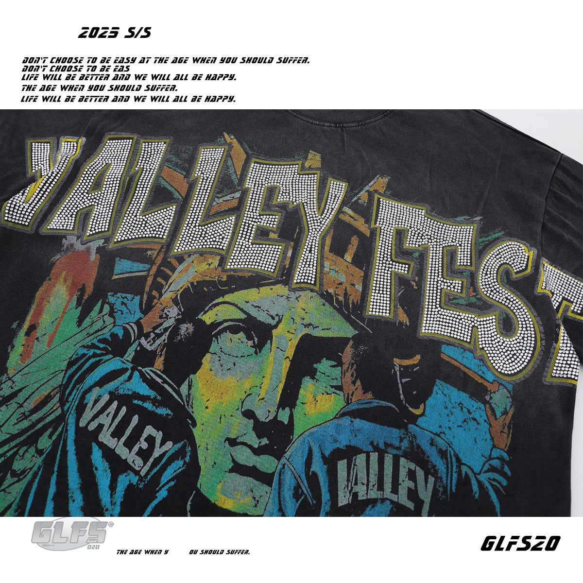 Washed Graffiti Art Short Sleeve T-Shirt WN26584
