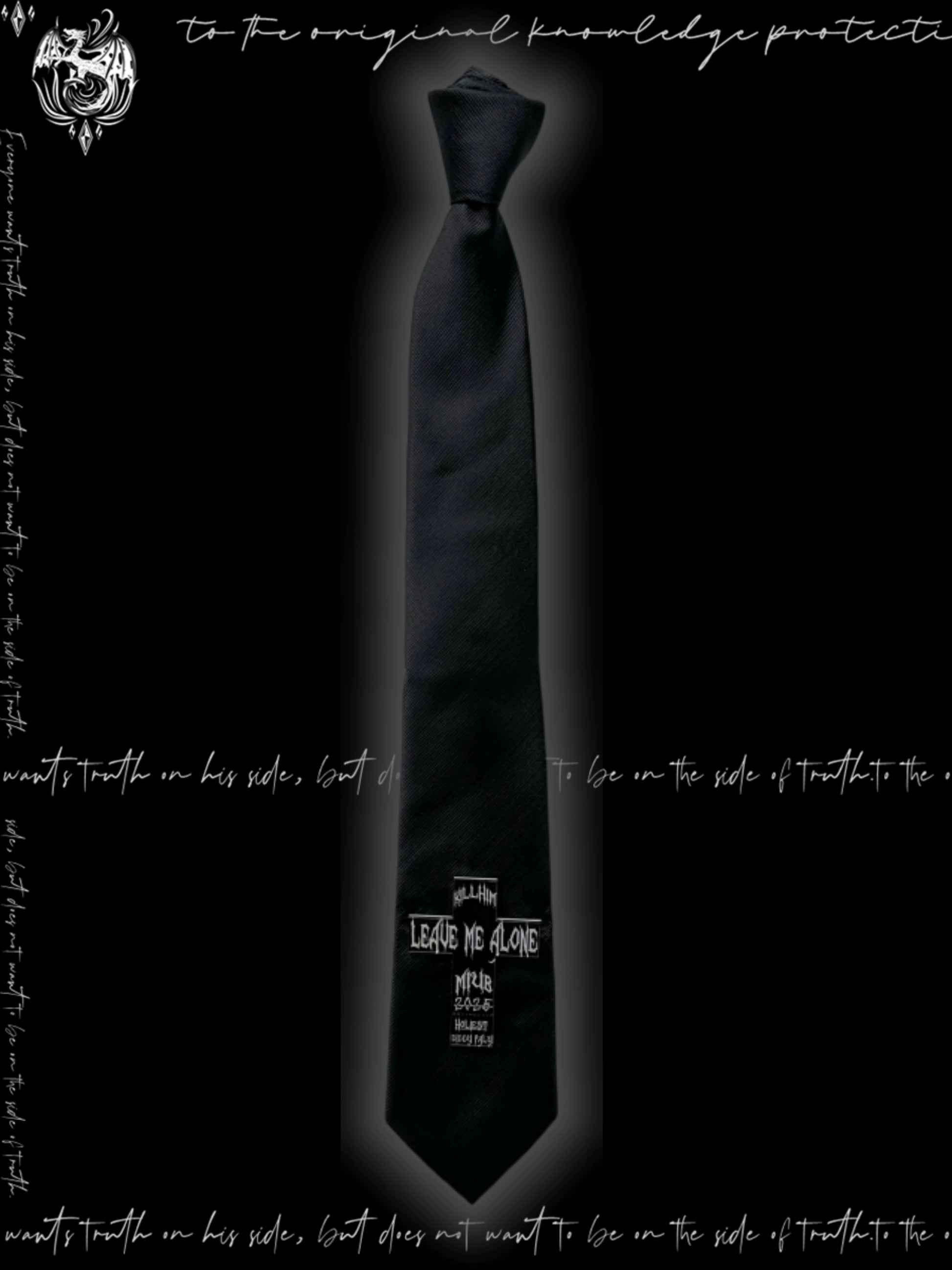 Cross Graphic Letter Design Tie WN20094