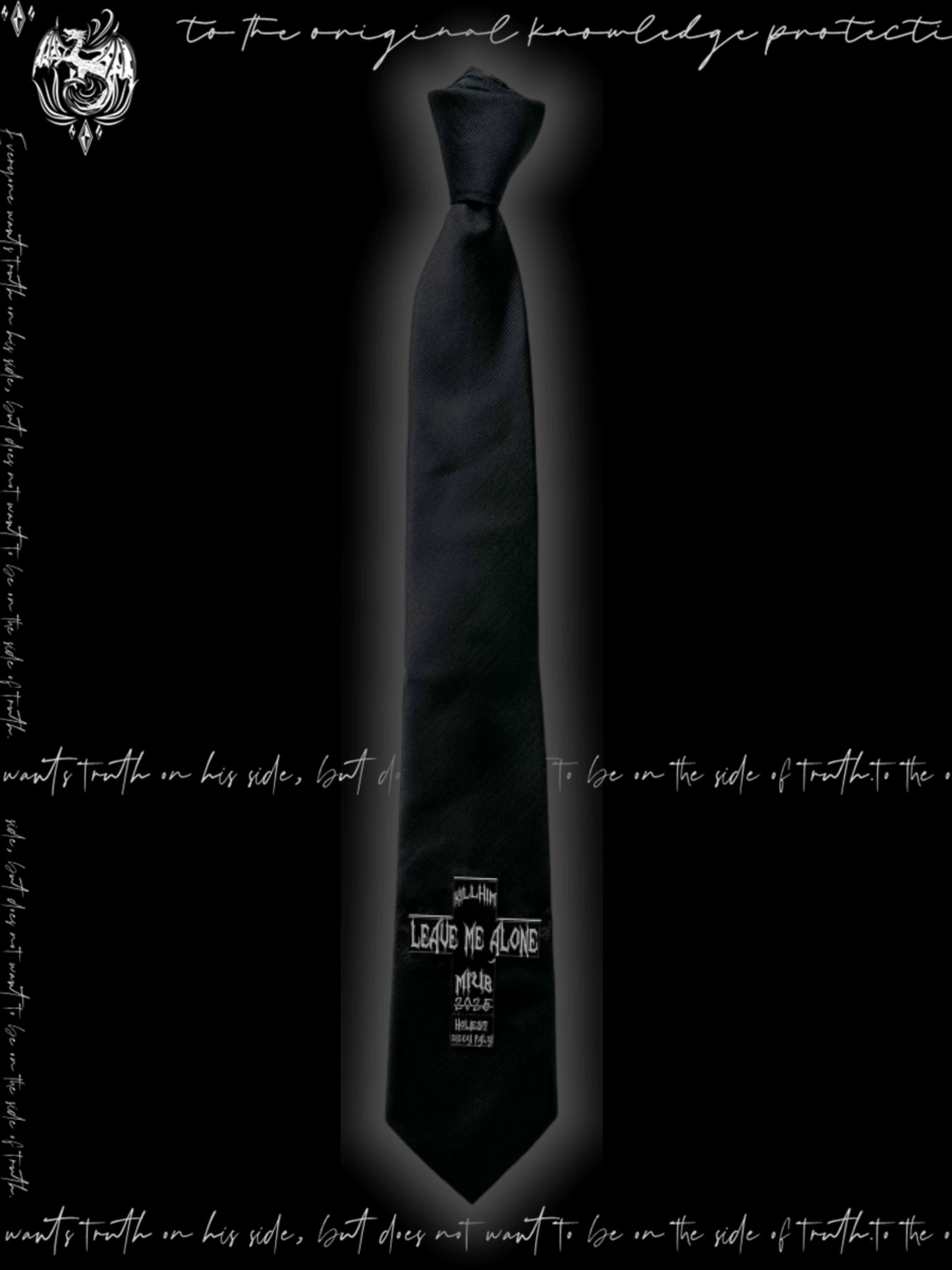 Cross Graphic Letter Design Tie WN20094