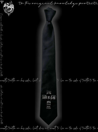 Patch Label Design Black Logo Tie WN23830