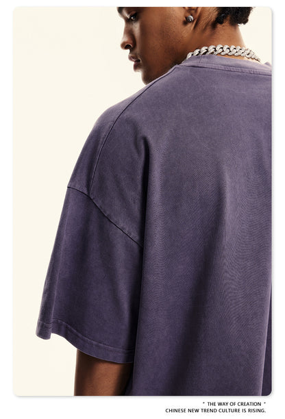 Washed Oversize Short-sleeve T-shirt WN6454