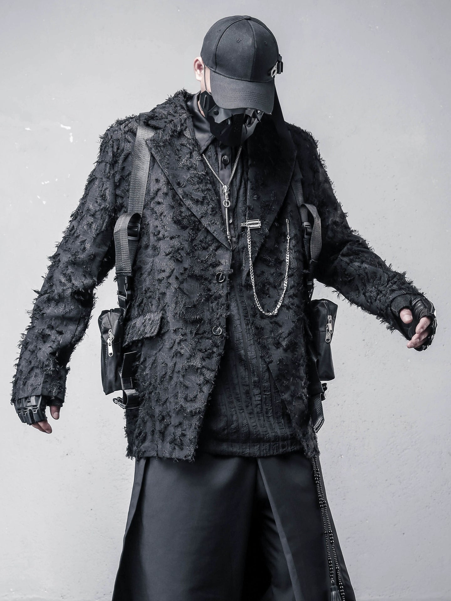 Texture Damage Harness Tailored Jacket WN22417