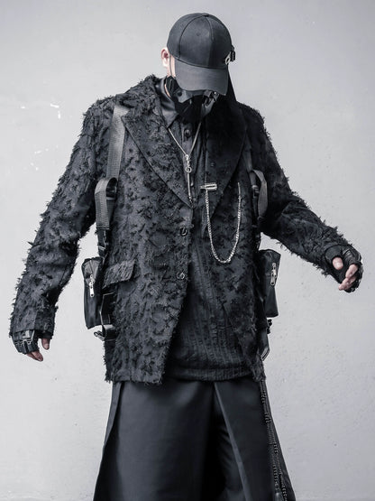 Texture Damage Harness Tailored Jacket WN22417