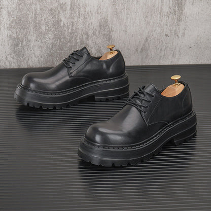 Chunky Platform Round Toe Lace-Up Shoes WN24847