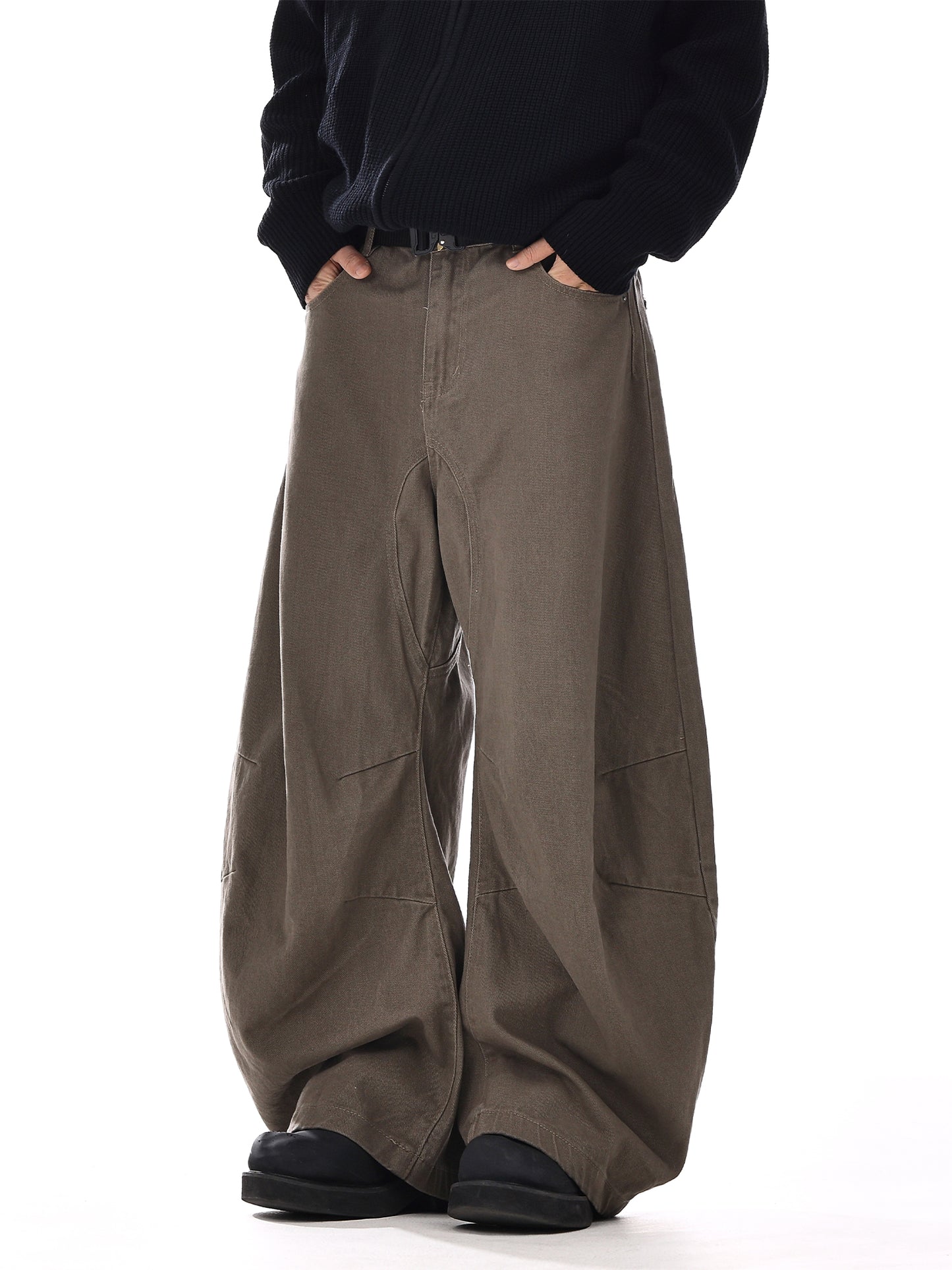 Deconstructed Design Wide-Leg Denim Jeans WN15125