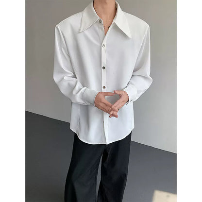 Plain Design Long Sleeve Shirt WN19282