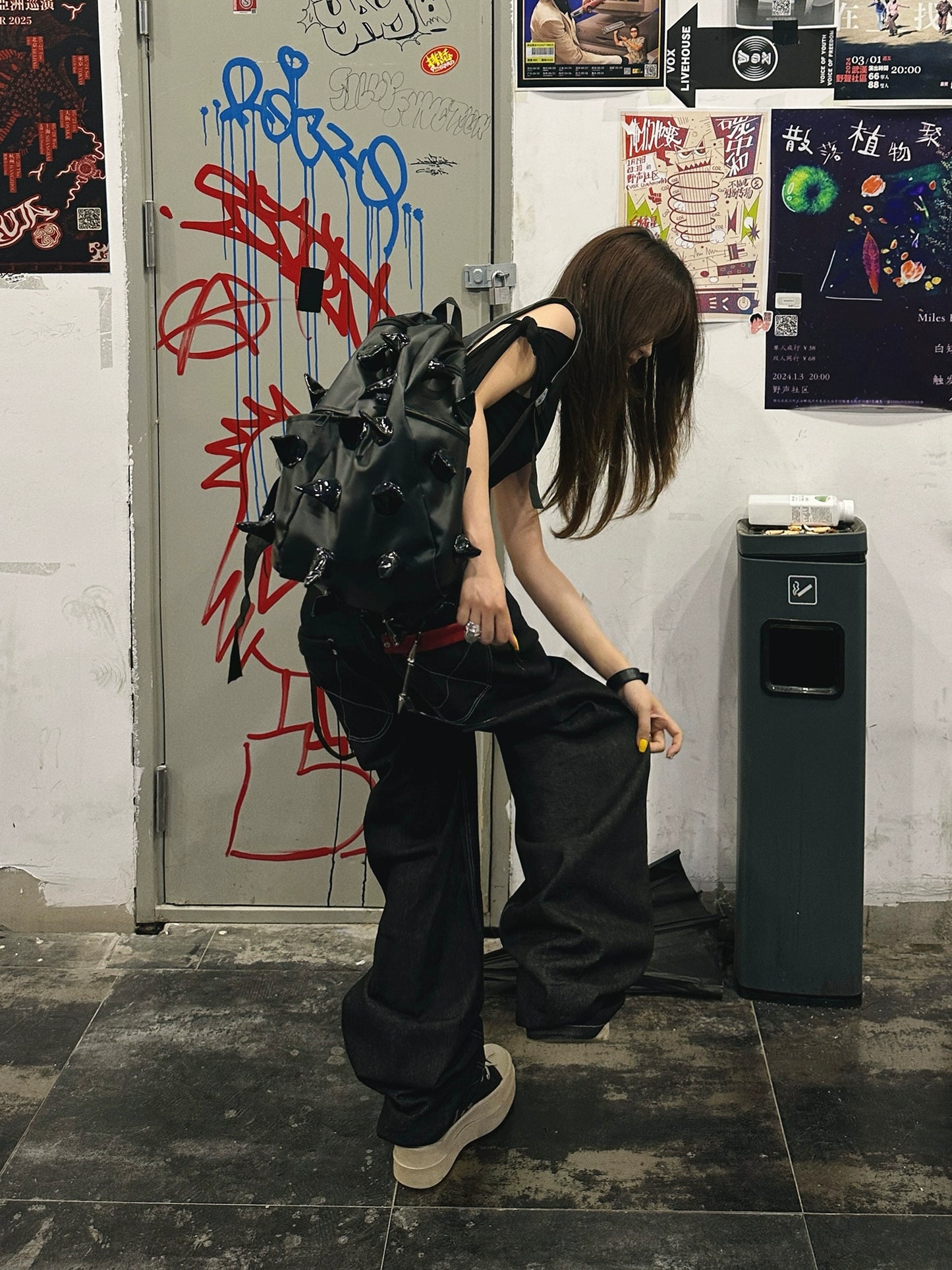 Three-Button Wide Leg Denim Jeans WN20892