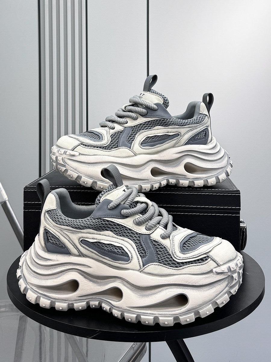 Mesh Panel Chunky Sole Sneakers WN24591