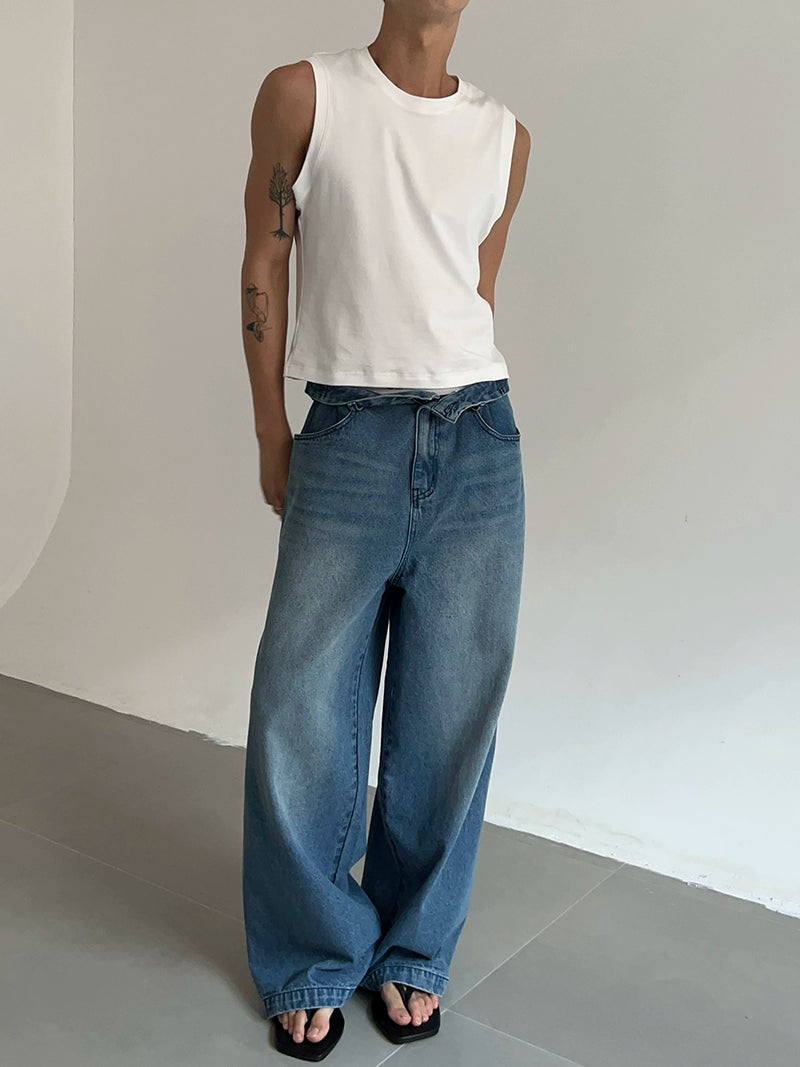 Straight Leg Denim Jeans WN21533