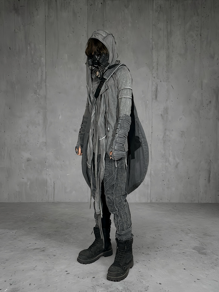 Pleats Slim Washed Long Sleeve Hoodie WN21991