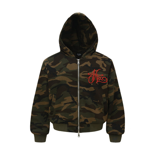 Camouflage Zipper Hoodie WN12927