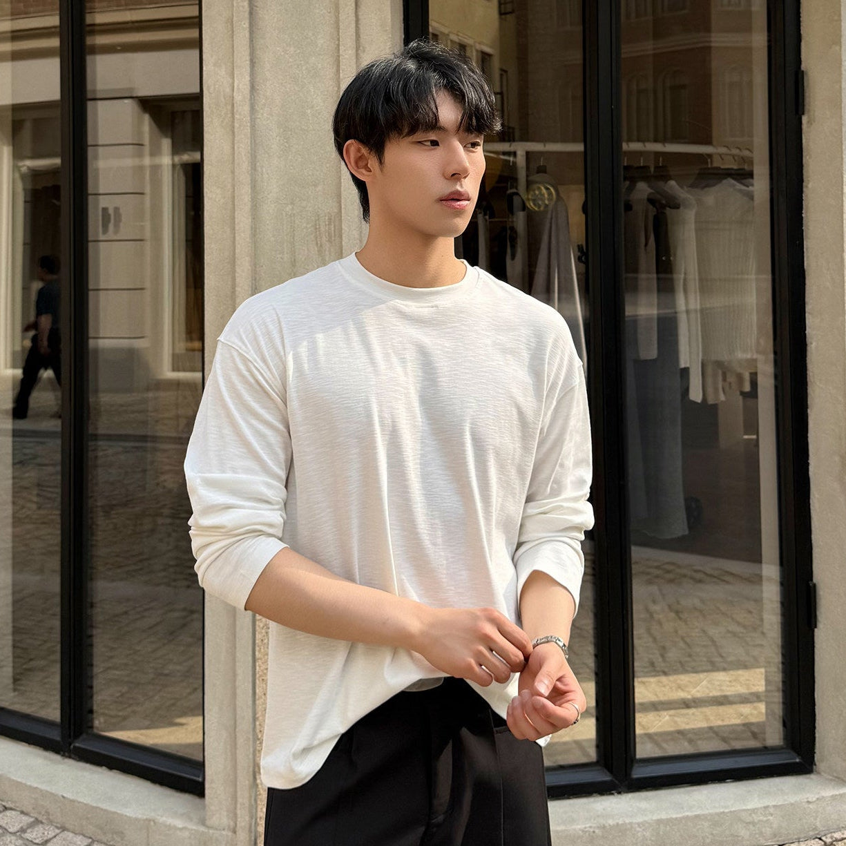Solid Color Long Sleeve T-Shirt WN24976