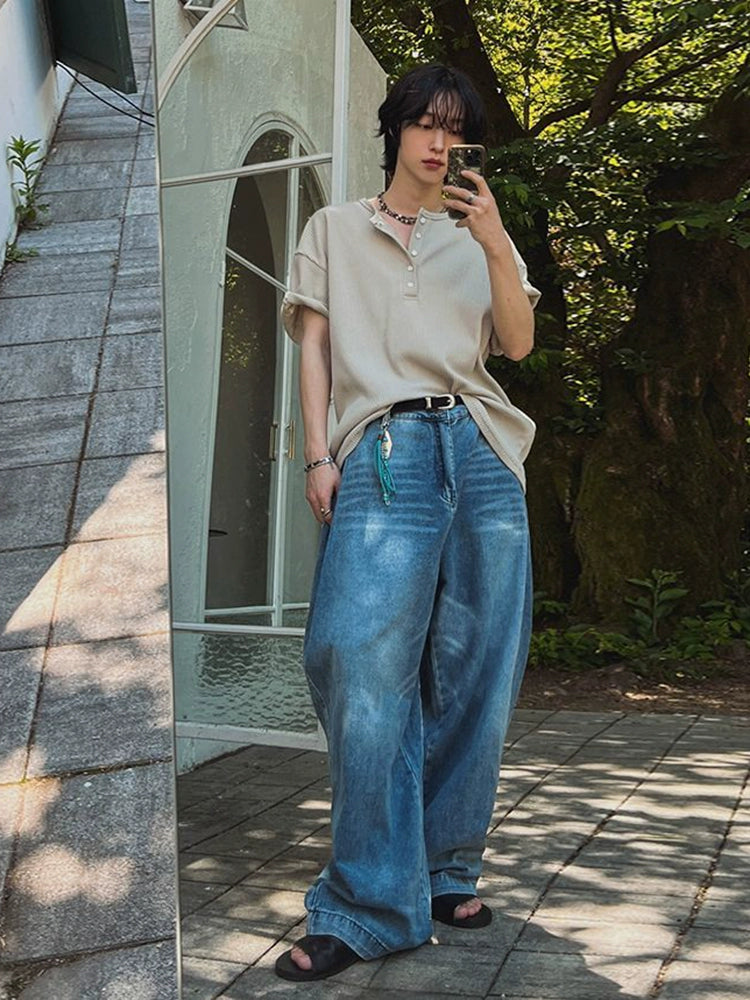 Henley Neck Short Sleeve T-Shirt WN20228