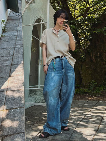 Henley Neck Short Sleeve T-Shirt WN20228