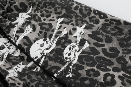 Leopard Graphic Wide Leg Pants WN28081