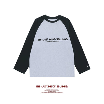 Letter Print Oversize Raglan Long Sleeve T-Shirt WN9725